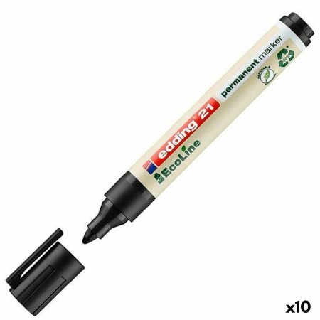 Marqueur permanent Edding 21 Ecoline 1,5-3 mm Noir (10 Unités)