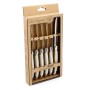 Ensemble de Couteaux Lou Laguiole Rustic Blanc Viandes Métal 6 Unités