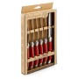 Set de Cuchillos Lou Laguiole Rustic Rojo Carnes Metal 6 Unidades