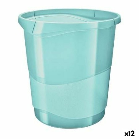 Papelera Esselte Transparente Azul Poliestireno 14 L (12 Unidades)