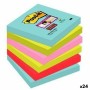 Notes Adhésives Post-it Super Sticky 76 x 76 mm Multicouleur (24 Unités)