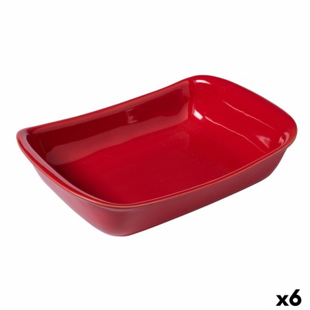 Fuente para Horno Pyrex Supreme Rectangular Rojo 30,2 x 20 x 7,4 cm Cerámica (6 Unidades)