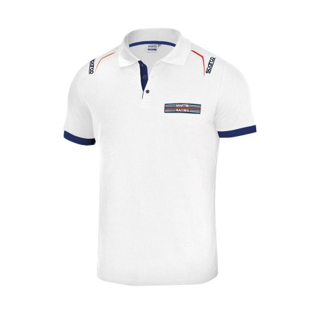 Polo de Manga Corta Hombre Sparco Martini Racing Blanco XL