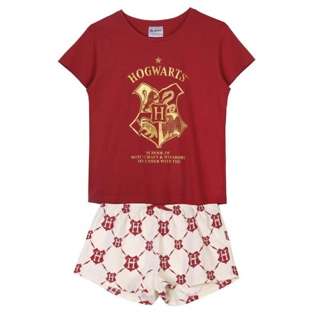 Pyjama D'Été Harry Potter Femme Rouge foncé