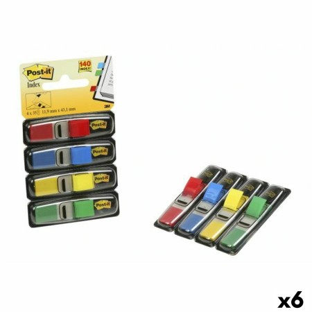 Set de Notas Adhesivas Post-it Index 12 x 43,1 mm Multicolor 140 Hojas (6 Unidades)