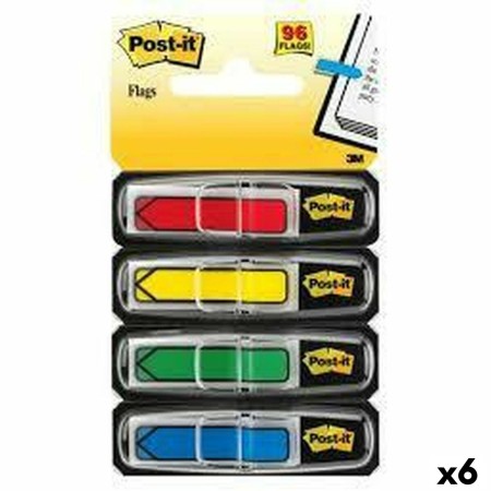 Ensemble de Notes Adhésives Post-it Index 12 x 43,1 mm Multicouleur 96 Volets (6 Unités)