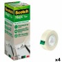 Set de Cintas Adhesivas Scotch Magic Transparente 19 mm x 33 m (4 Unidades)