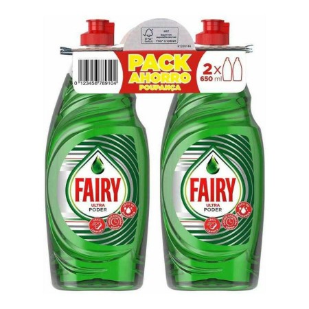 Liquide Vaisselle Fairy Fairy Ultra Poder Lavavajillas Concentrado Lote 650 ml (2 x 650 ml)