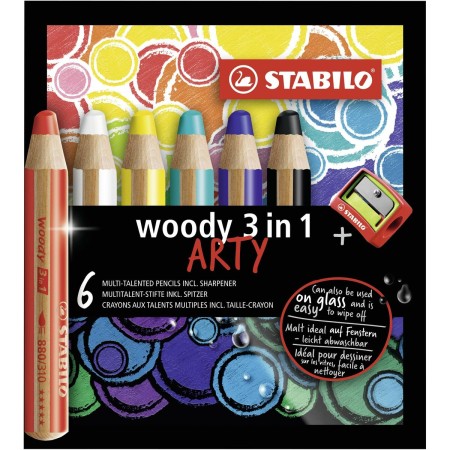 Lápices de colores Stabilo Woody 3 in 1 ARTY (Reacondicionado B)