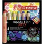 Crayons de couleur Stabilo Woody 3 in 1 ARTY (Reconditionné B)