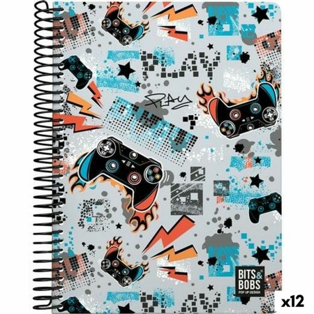 Cuaderno Grafoplas Play Multicolor 80 Hojas Cuarto (12 Unidades)