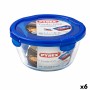 Fiambrera Hermética Pyrex Cook & Go 20 x 20 x 10,3 cm Azul 1,6 L Vidrio (6 Unidades)