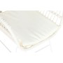 Ensemble Table + 2 Chaises DKD Home Decor 56 x 57,5 x 82 cm Verre Métal rotin synthétique Blanc