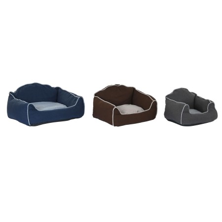 Cama para mascota DKD Home Decor 72 x 61 x 34 cm Gris Azul Marrón