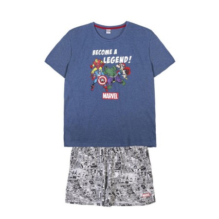 Pyjama Marvel Homme Gris