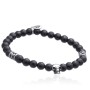 Bracelet Femme Time Force TJ1040B01 Noir Acier Argenté (19 cm)