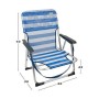 Silla Plegable 55 x 35 x 72 cm Blanco Azul marino