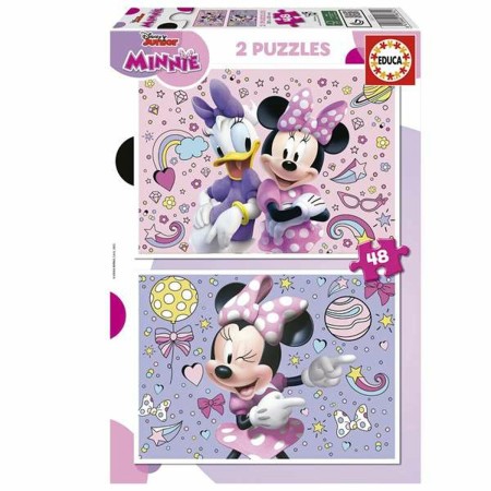 Set de 2 Puzzles Educa Minnie Mouse 48 Piezas