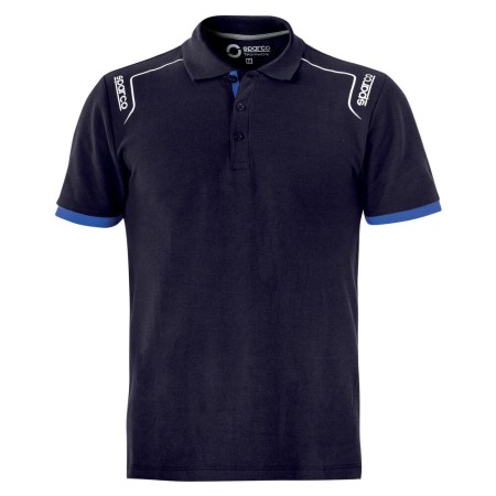 Polo de Manga Corta Sparco Tech Stretch Azul marino