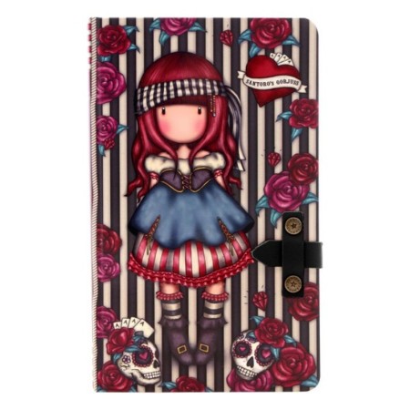 Journal intime Gorjuss Mary rose 14.7 x 22 x 2 cm Noir Bordeaux