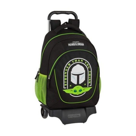 Mochila Escolar con Ruedas 905 The Mandalorian 612041313 Negro Verde 14 L