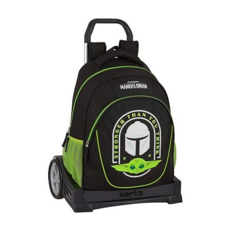 Mochila Escolar con Ruedas Evolution The Mandalorian M860G Negro Verde 14 L