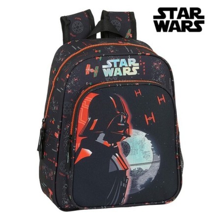 Mochila Escolar con Ruedas Star Wars The dark side Negro Naranja 10 L