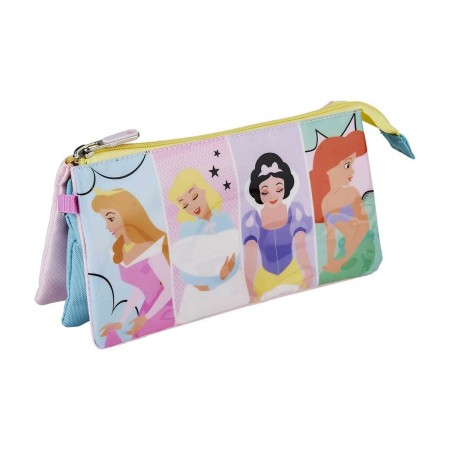 Trousse d'écolier Princesses Disney Rose (11,5 x 2 x 22,5 cm)