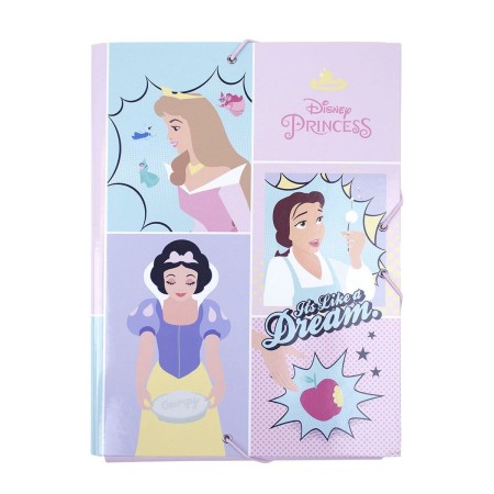 Dossier Princesses Disney A4 Rose (24 x 34 x 4 cm)