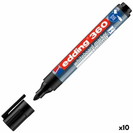 Rotulador para Pizarra Edding 360 Negro (10 Unidades)