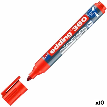 Rotulador para Pizarra Edding 360 Rojo (10 Unidades)