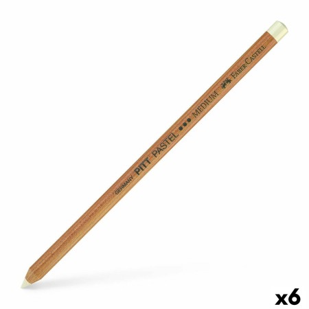 Lápices de colores Faber-Castell Pitt Pastel Blanco (6 Unidades)