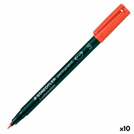 Rotulador permanente Staedtler Lumocolor 313-2 S Rojo 0,4 mm (10 Unidades)