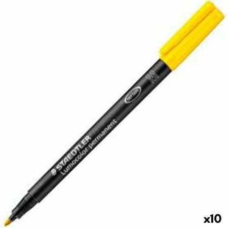 Rotulador permanente Staedtler Lumocolor 317 M Amarillo 1 mm (10 Unidades)