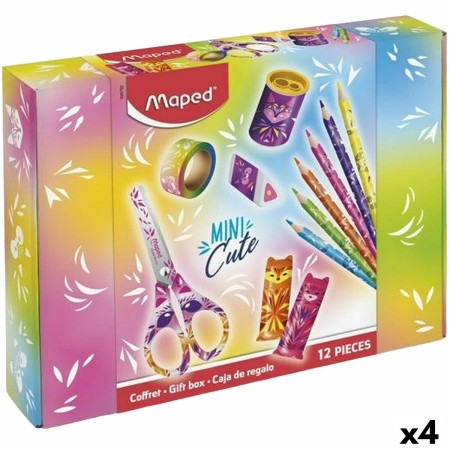 Ensemble pour activités manuelles Maped Mini Cute Multicouleur 12 Pièces (4 Unités)