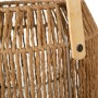 Lanterne 28,5 x 28,5 x 34 cm Bougeoir Naturel Fibre naturelle