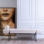 Canapé chaise longue 140 x 59 x 42 cm Métal Bois