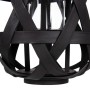 Lanterne 29 x 29 x 37 cm Bougeoir Noir Bambou