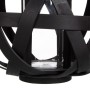 Lanterne Bougeoir Noir Bambou 30 x 30 x 26 cm