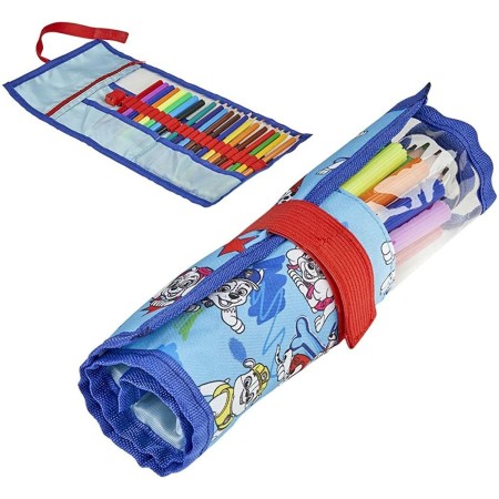 Trousse Scolaire avec Accessoires The Paw Patrol Bleu (22 pcs)