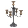 Candelabro 27,5 x 27,5 x 44,5 cm Negro Dorado Metal