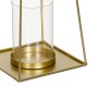 Portavelas Cristal Dorado Metal 19 x 19 x 46 cm