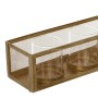 Portavelas 56 x 12 x 10 cm Cristal Dorado Metal