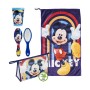 Ensemble de Toilette pour Enfant de Voyage Mickey Mouse Bleu (23 x 16 x 7 cm) (4 pcs)