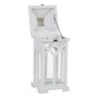 Farol Portavelas Blanco Madera de abeto 28 x 28 x 70 cm (2 Unidades)