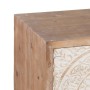 Mesita de Noche SHABBY CHIC 47 x 43 x 58 cm Natural Madera Blanco