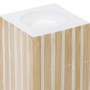 Portavelas Beige Bambú Madera MDF 10,5 x 10,5 x 21 cm