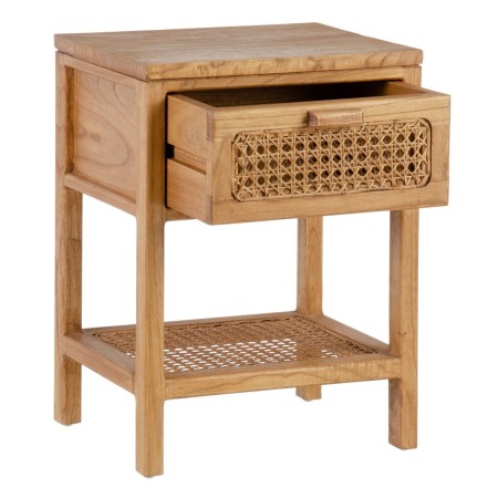 Table de Nuit BATARI Naturel Bois Rotin