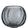 Bougeoir Verre Gris Métal 13 x 13 x 38 cm Argent