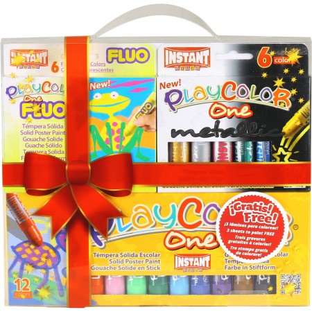 Set de peinture Playcolor 24 Pièces Multicouleur